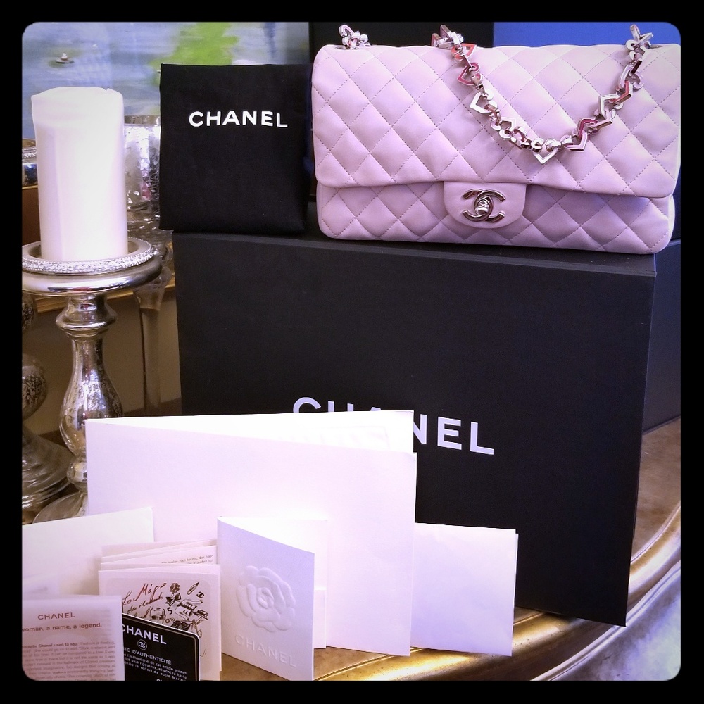Part 1 Authentic Chanel Valentine Lavender Purse
